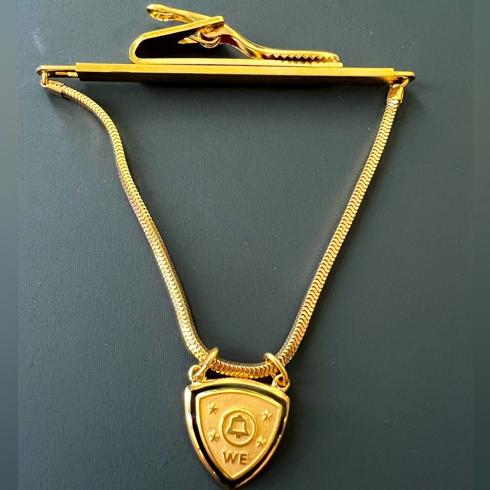 Vintage Western Electric Telephone Company 10k Tie Clip